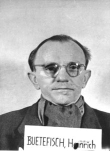 Porträt: Heinrich Bütefisch während der Nürnberger Prozesse.
